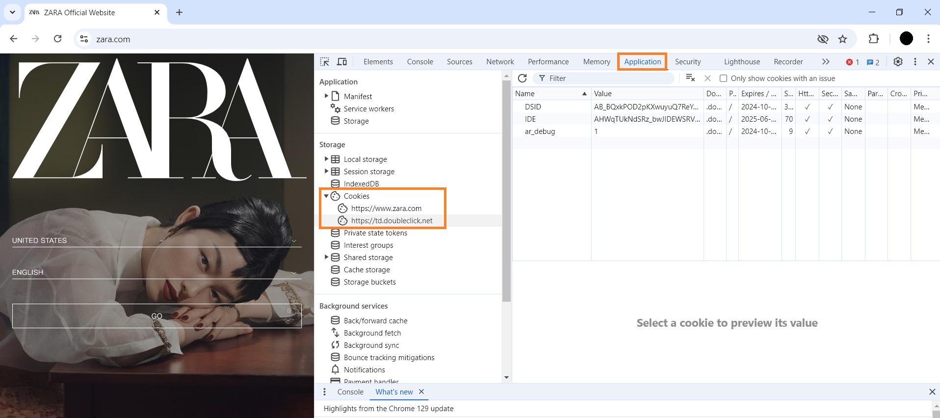 How to know if website uses tracking cookies
