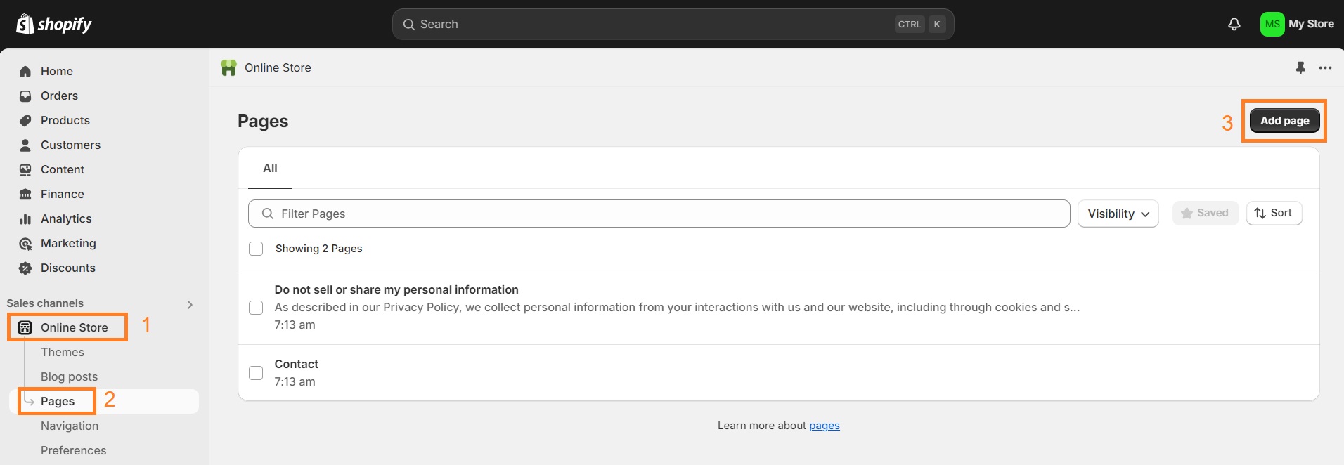 How to add a cookie policy page on Shopify