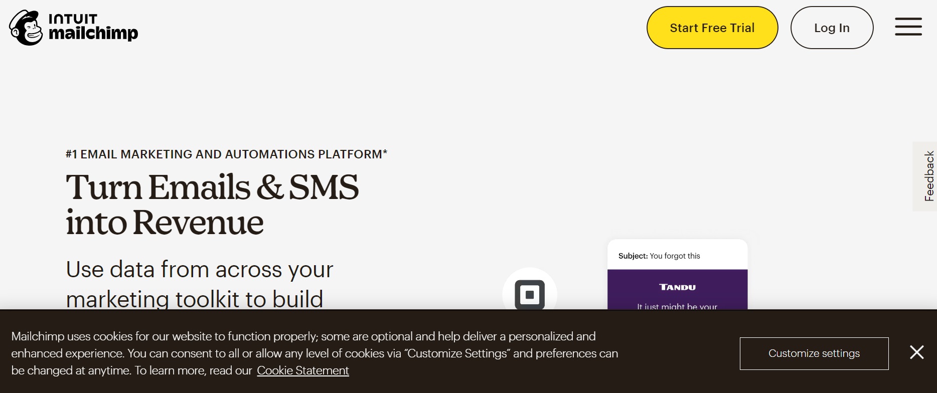 Passive cookie consent example