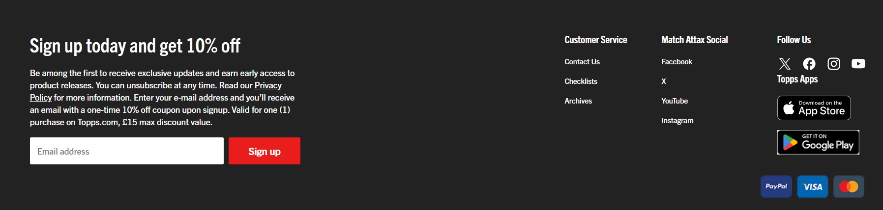 Email gathering footer deal