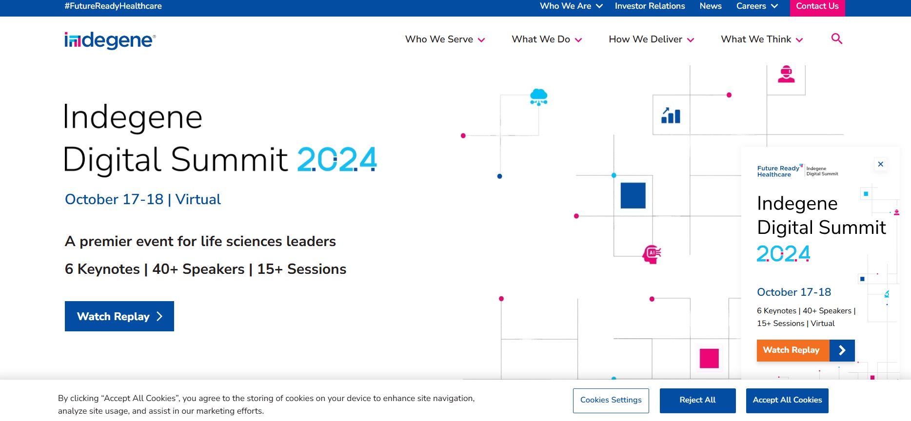 Indegene privacy banner example