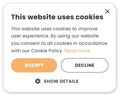 GDPR-compliant cookie banner