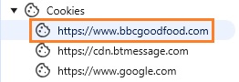Chrome cookie domains