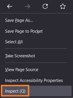 Firefox Inspect Element