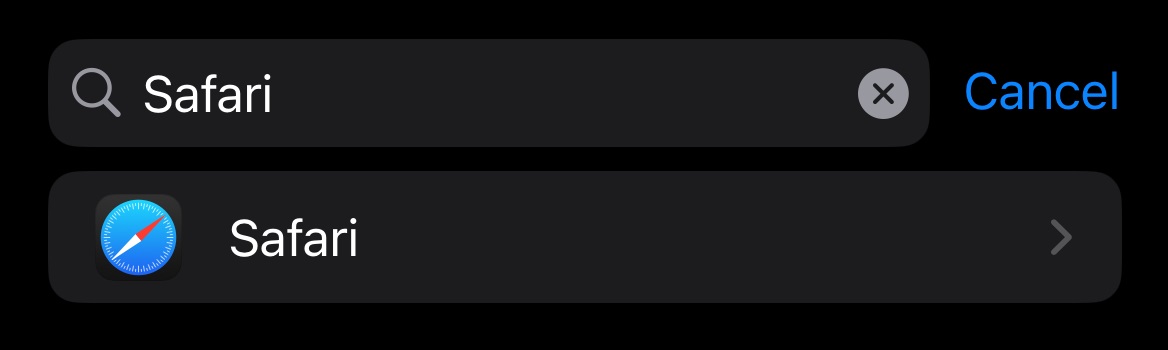 iPhone Safari app settings