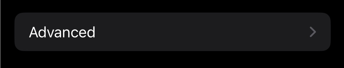 iPhone Safari advanced settings