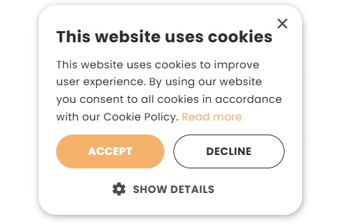Cookie banner example