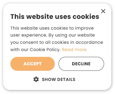 Cookie banner example