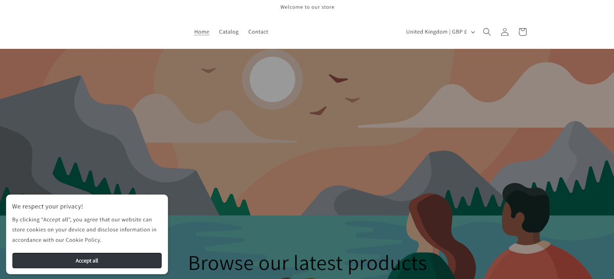 TinyCookie banner preview